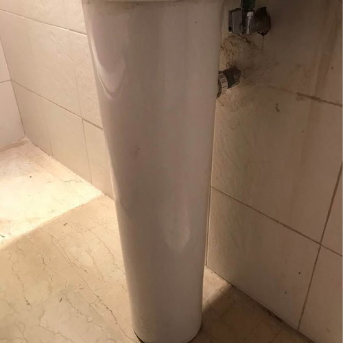 Turkuaz bathroom sink with pedestal like new 60x50 cm