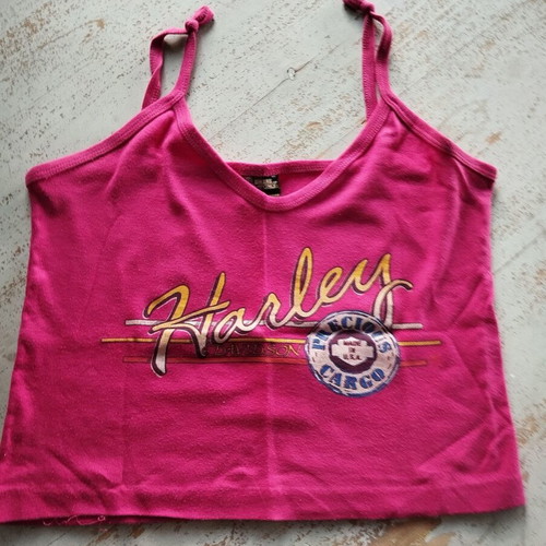 Vintage Harley Davidson pink crop-top like new