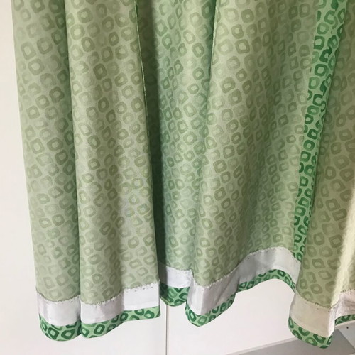 Vintage dress like new, custom made, green satin XXL
