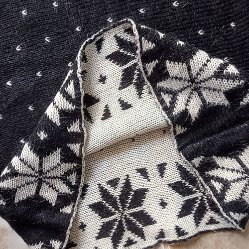 Winter dress made in Italy, new, wool, black and white