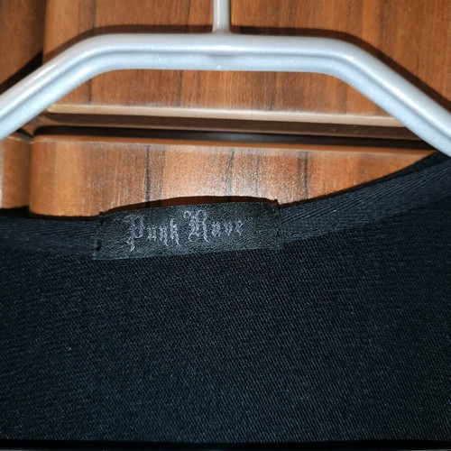 Punk Rave jacket with hood and fringes like new, black