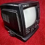  vintage τηλεόραση μικρή και ράδιο λειτουργικη 7 ιντσων