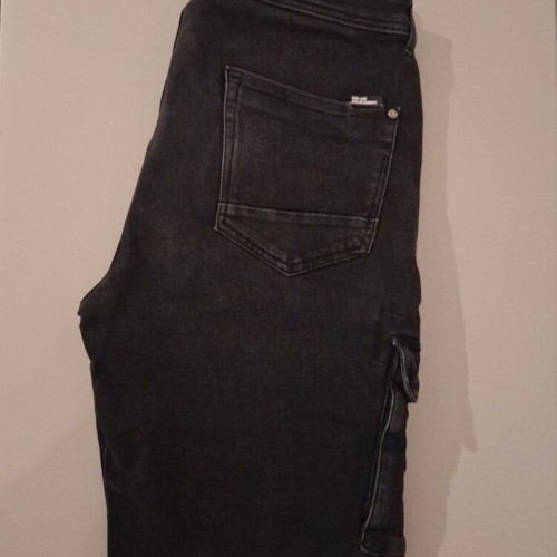 Pop Air Cargo Denim Bermuda Shorts like new, dark gray