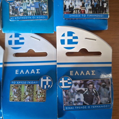 Euro 2004 collectible pins set of 8, new, Greece national team