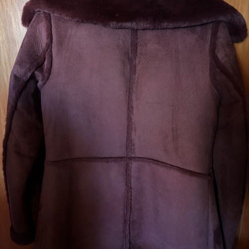Castor coat with fur like new, brown, size M