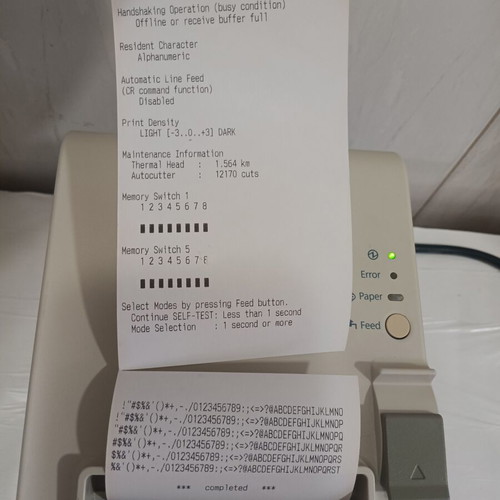 Epson TM-T20 Thermal Receipt Printer used, USB, 80mm