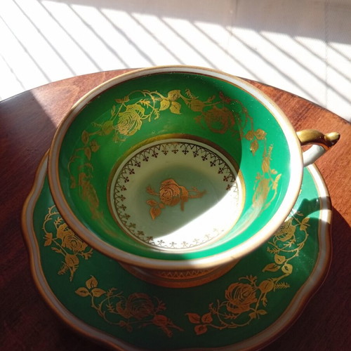 Coffee cup with saucer German porcelain like new