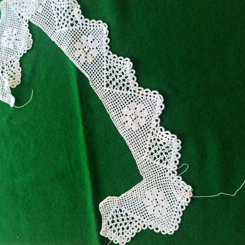 Handmade Crochet Lace With Corner, Like New