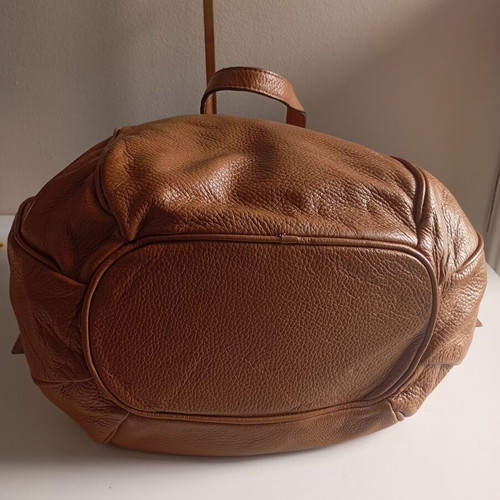 NAK leather shoulder bag used, brown