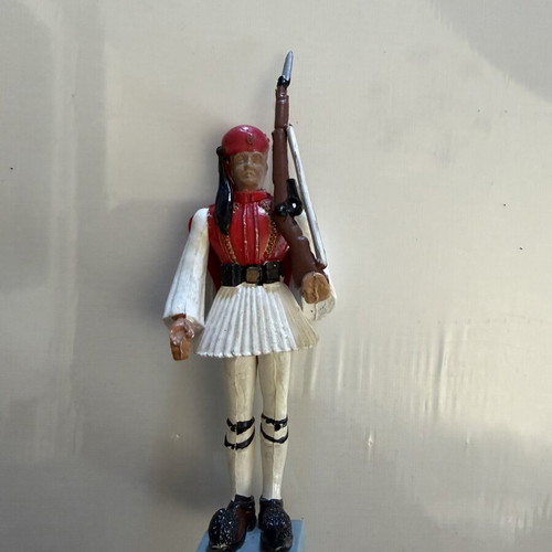 Two Evzones and One Mountain Commando Soldier Figure, Athens