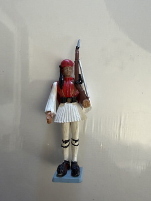 Two Evzones and One Mountain Commando Soldier Figure, Athens