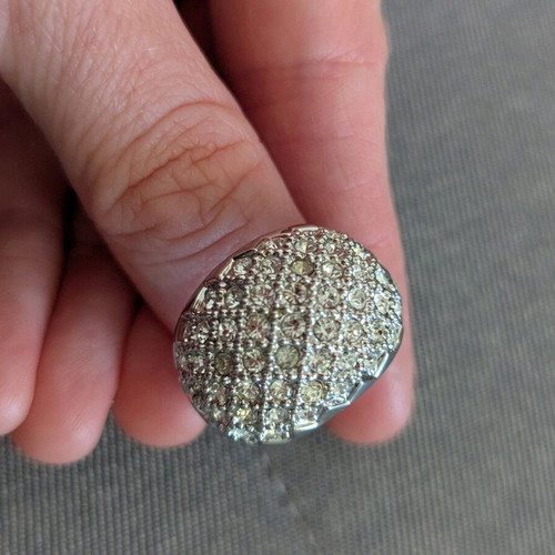 Ring used faux with white stones