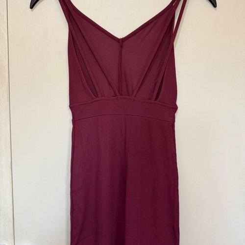 Bershka Bordeaux Jumpsuit size S with Open Back new
