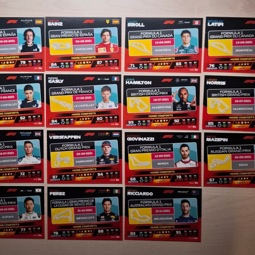 Topps F1 Turbo Attax 2021 Home Comforts Complete Set HC 1 - HC 15 new