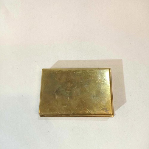 Bronze box used with embossed Vergina sun