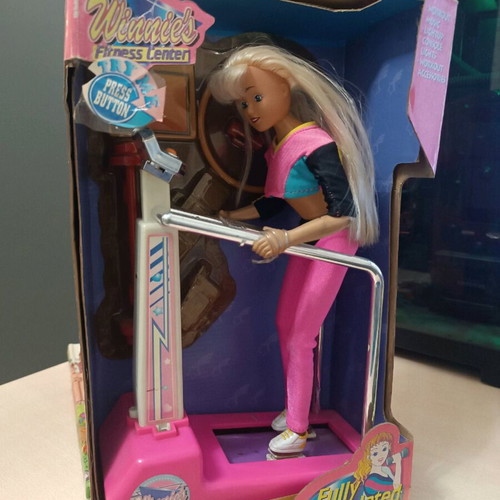 Winnie's Fitness Center doll used with treadmill and accessories
