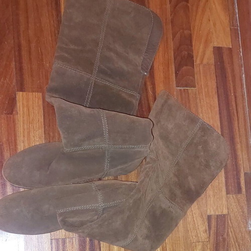 Zara leather over the knee boots size 40 like new brown