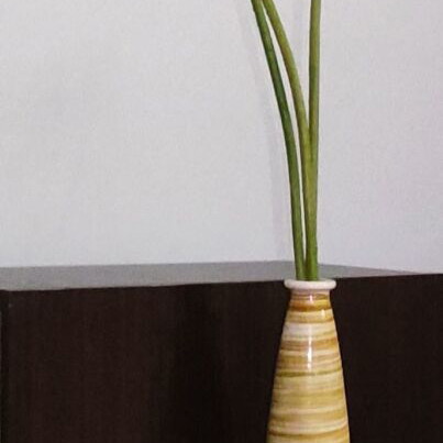 Glass vase like new, colored, 49 cm height, made in Spain