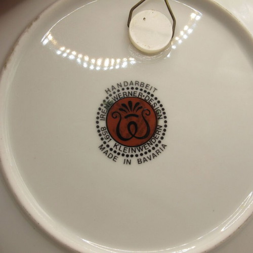 Vintage decorative Black Forest porcelain plate like new