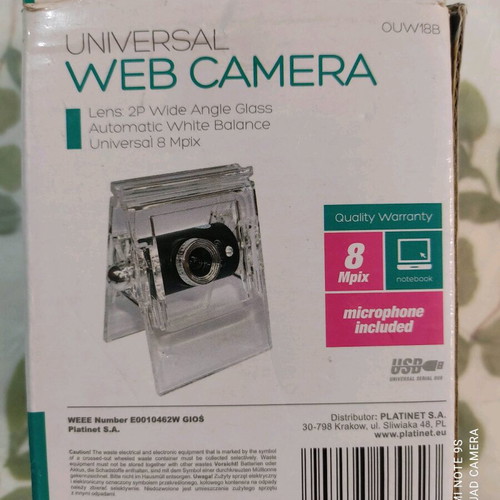 Universal web camera new with microphone, USB 2.0