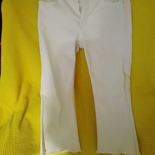 Zara jeans crop flared pants like new, beige, size XL