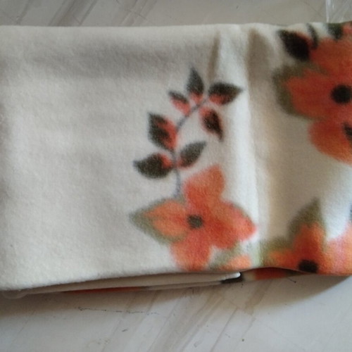 Vintage double-sided wool blanket Saliaris new, pure virgin wool
