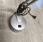 Halogen desk lamp used, adjustable silver table light