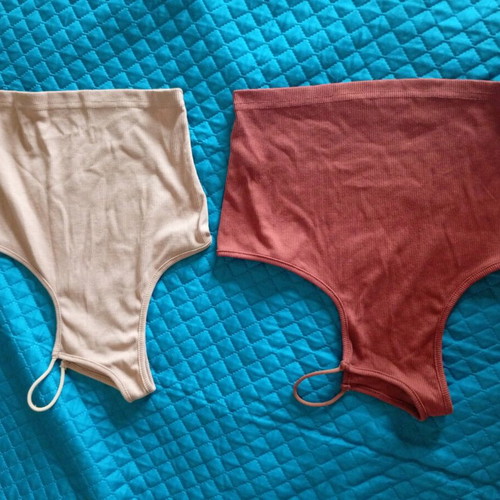 Shein crop tops like new, size S/36, beige and brown, 2 pieces