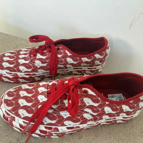 Vans x Opening Ceremony limited edition red and white sneakers size 37