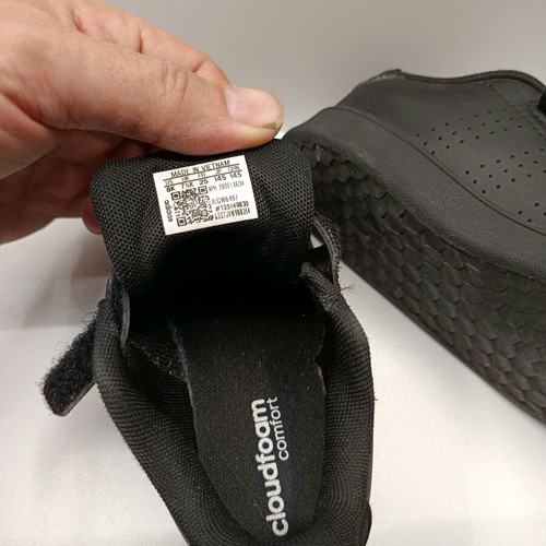 Adidas black athletic shoes size 25 like new