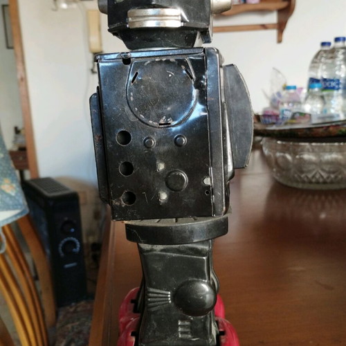 Vintage Robot Horikawa Japan 1970s Space Fighter used, rusty and missing hand