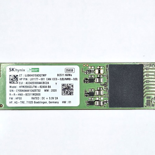 SK hynix BC511 256GB NVMe M.2 2280 SSD PCIe Gen3 x4 like new