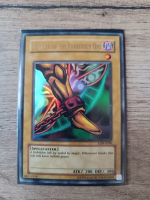 Left Leg of the Forbidden One YuGiOh Card mint, Unlimited Edition