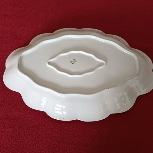 Limoges large serving plate like new, French porcelain early 20th century