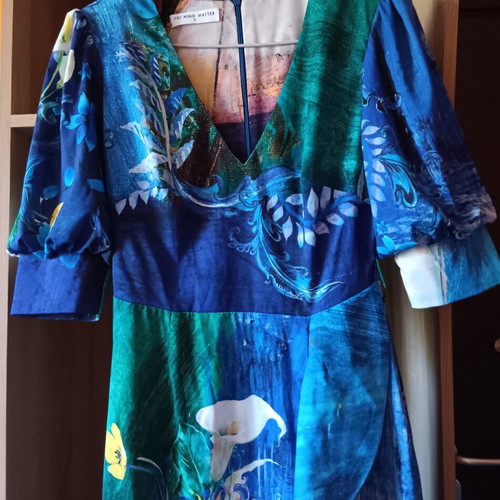 Maxi dress Mind Matter floral print blue small like new