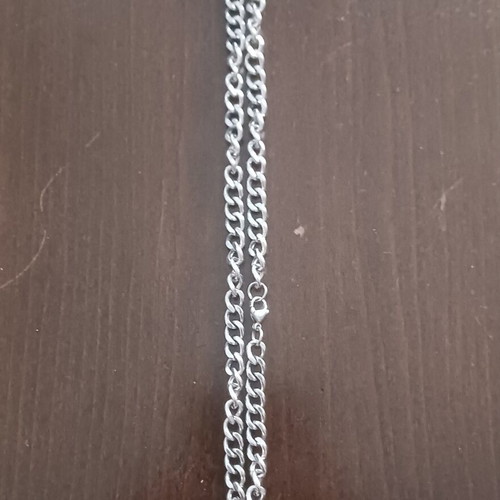 Men's stainless steel chain 7mm silver