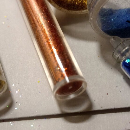 Glitter σκόνη σαν καινούργιο, σετ με διάφορα χρώματα