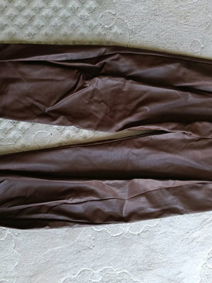 Women's leather pants used, brown, size M