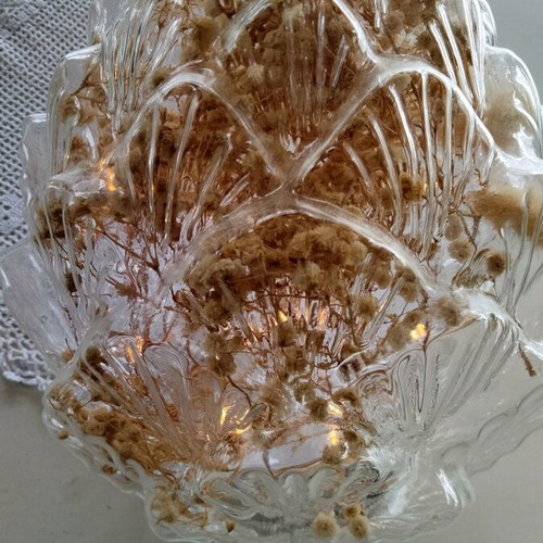 Table lamp LED pinecone new, acrylic 19cm
