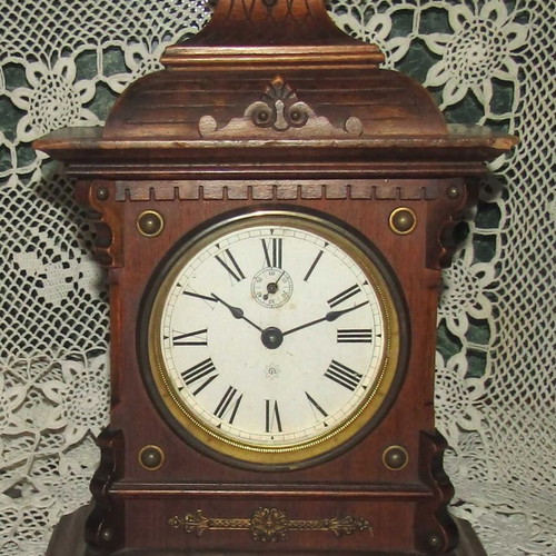 Junghans antique mantel clock with alarm used, circa 1900