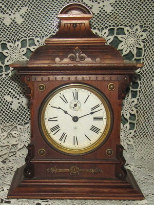 Junghans antique mantel clock with alarm used, circa 1900