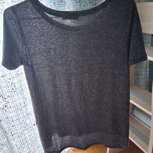 Bershka blouse gray used, size Medium, asymmetrical