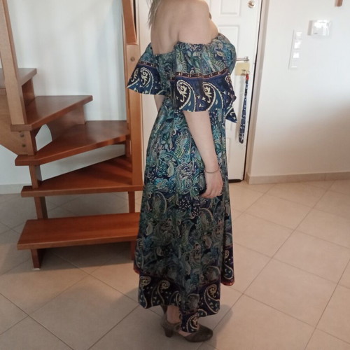 Long Strapless Summer Dress Made in Italy like new, multicolor