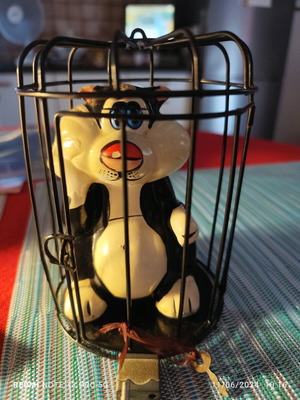 Винтидж касичка употребявана с малка пукнатина