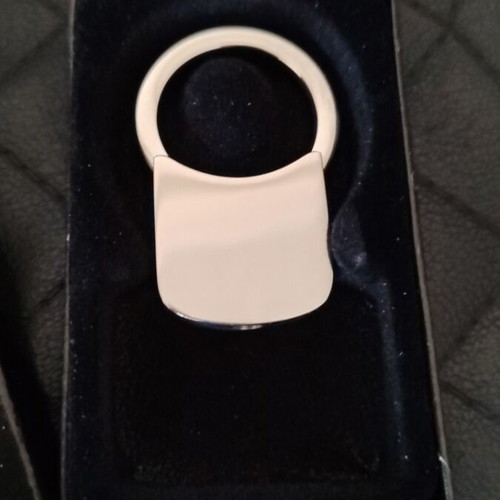Keychain with open ring and snap ring mechanism made of steel new