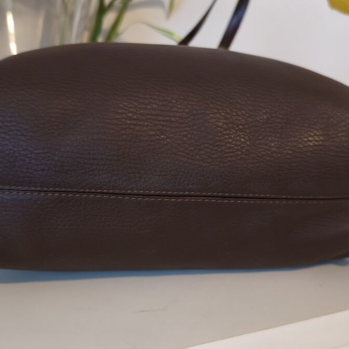 Barbara Milano leather shoulder bag used, brown, made in Italy