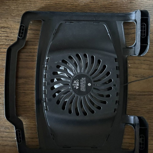 Laptop Cooling Base used with large silent fan and USB power