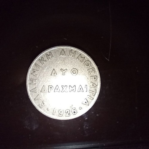 2 Drachmae 1926 used, good condition