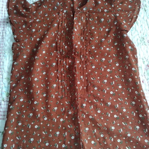 Calliope brown floral top like new, transparent