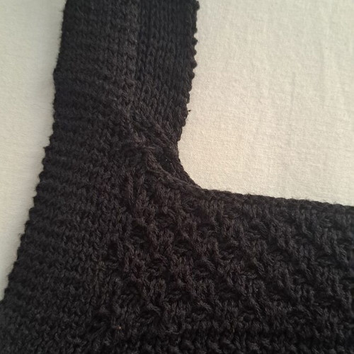 Zara black knitted top with square neck, like new, size 140 cm